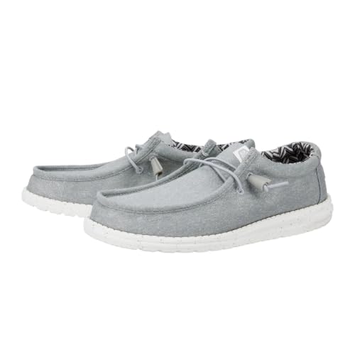 HEYDUDE Men's Wally Stretch Canvas Slip-On Loafers - Light Grey - gallery image 7