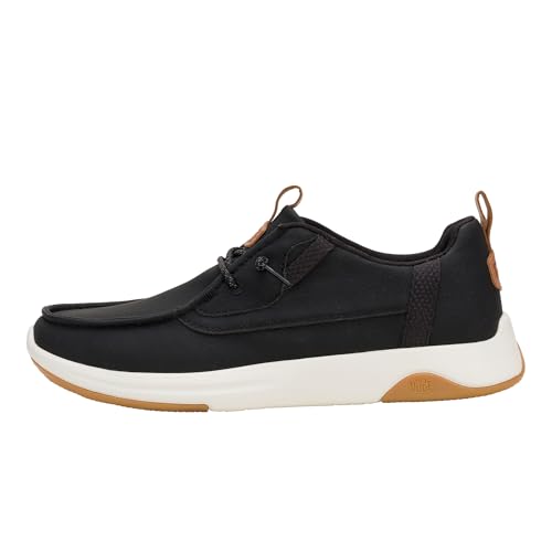 HEYDUDE Men's Wally Drift Classic Slip-On Shoes - Black/White - Black/White