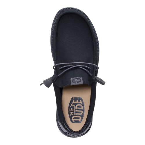 HEYDUDE Men's Wally Amazon Exclusive Slip-On Loafers - Hex Black/Black - gallery image 5