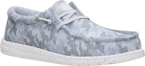 HEYDUDE Men's Wally Stretch Jersey Camo Slip-On Loafers - Light Grey/Multi - gallery image 6