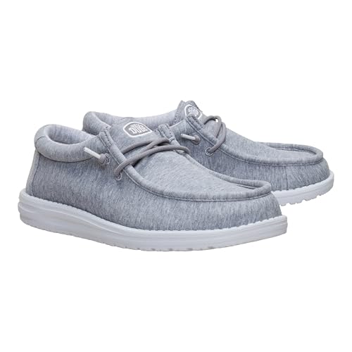 HEYDUDE Men's Wally Stretch Jersey Slip-On Shoes - Grey - gallery image 4