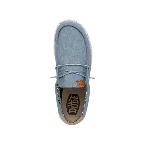 HEYDUDE Men's Wally Washed Canvas Slip-On Shoes - Blue - gallery image 3