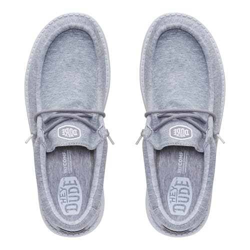 HEYDUDE Men's Wally Stretch Jersey Slip-On Shoes - Grey - gallery image 5