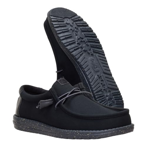 HEYDUDE Men's Wally Amazon Exclusive Slip-On Loafers - Hex Black/Black - gallery image 4
