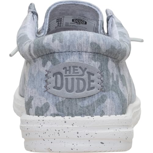 HEYDUDE Men's Wally Stretch Jersey Camo Slip-On Loafers - Light Grey/Multi - gallery image 3