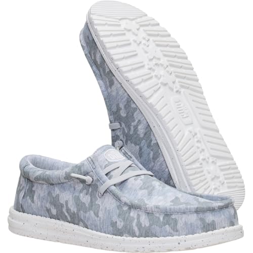 HEYDUDE Men's Wally Stretch Jersey Camo Slip-On Loafers - Light Grey/Multi - gallery image 4