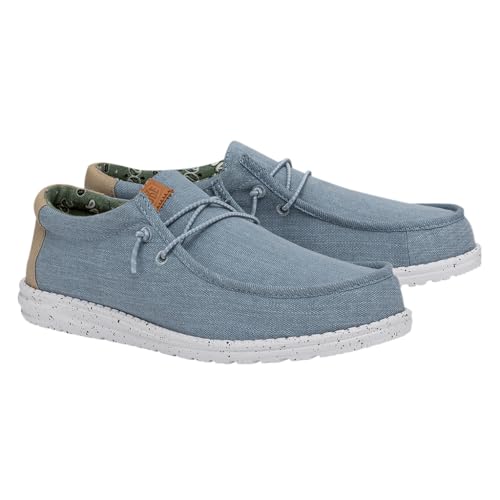 HEYDUDE Men's Wally Washed Canvas Slip-On Shoes - Blue - gallery image 2