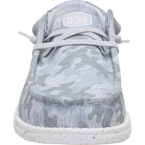 HEYDUDE Men's Wally Stretch Jersey Camo Slip-On Loafers - Light Grey/Multi - gallery image 2