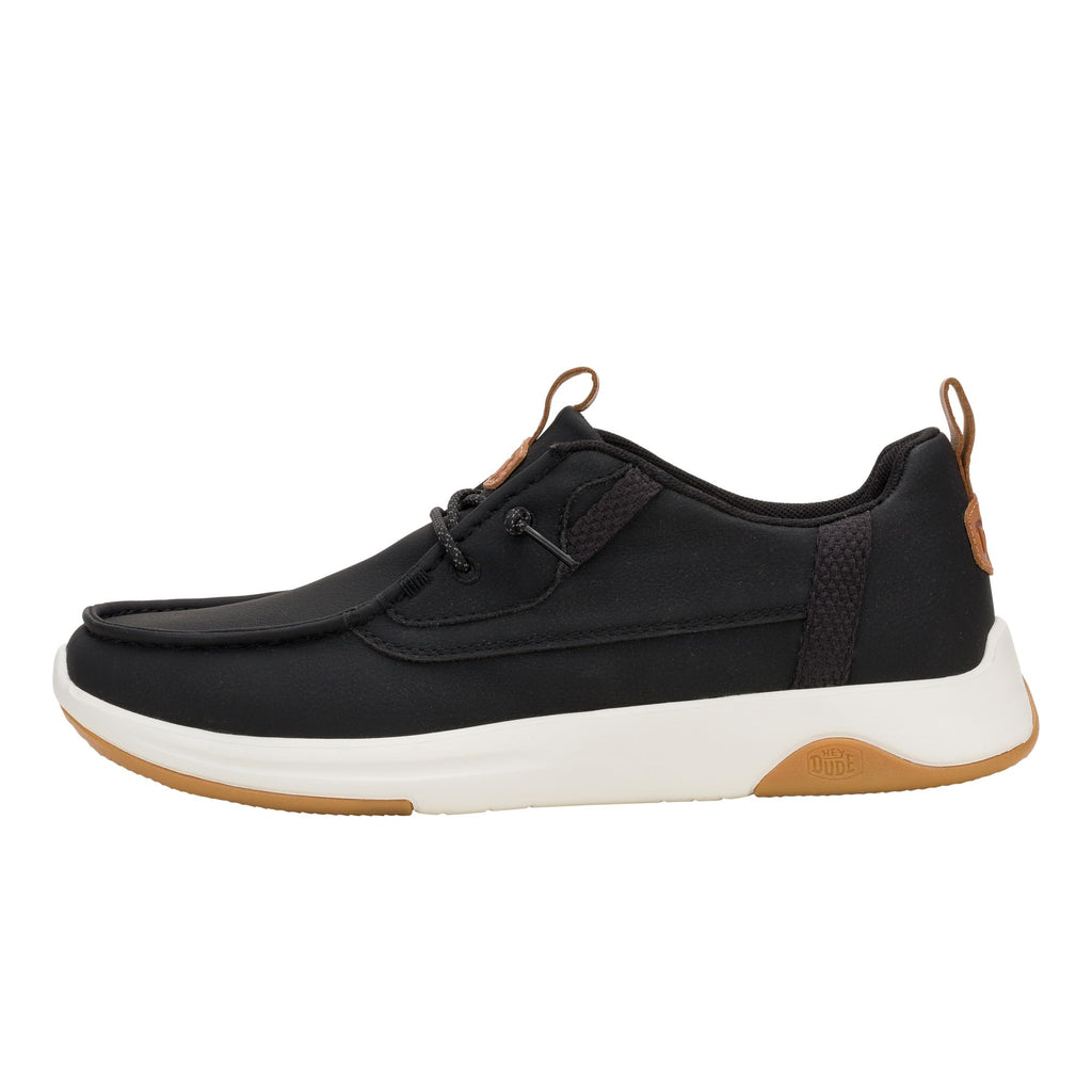 HEYDUDE Men's Wally Drift Classic Slip-On Shoes - Black/White - gallery image 7