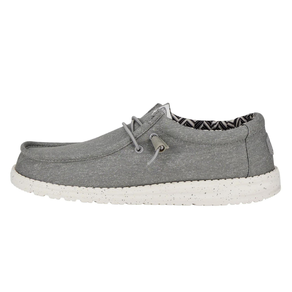 HEYDUDE Men's Wally Stretch Canvas Slip-On Loafers - Light Grey - gallery image 8